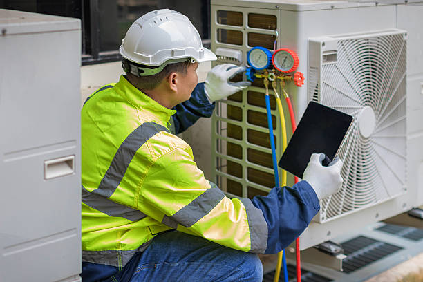 Professional Ductwork Repair technician working in Eaton, OH